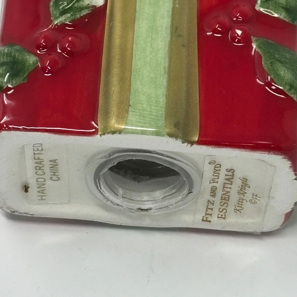 Fitz and Floyd Kitty Kringle Salt and Pepper Shakers Christmas Cat Gift Box Set